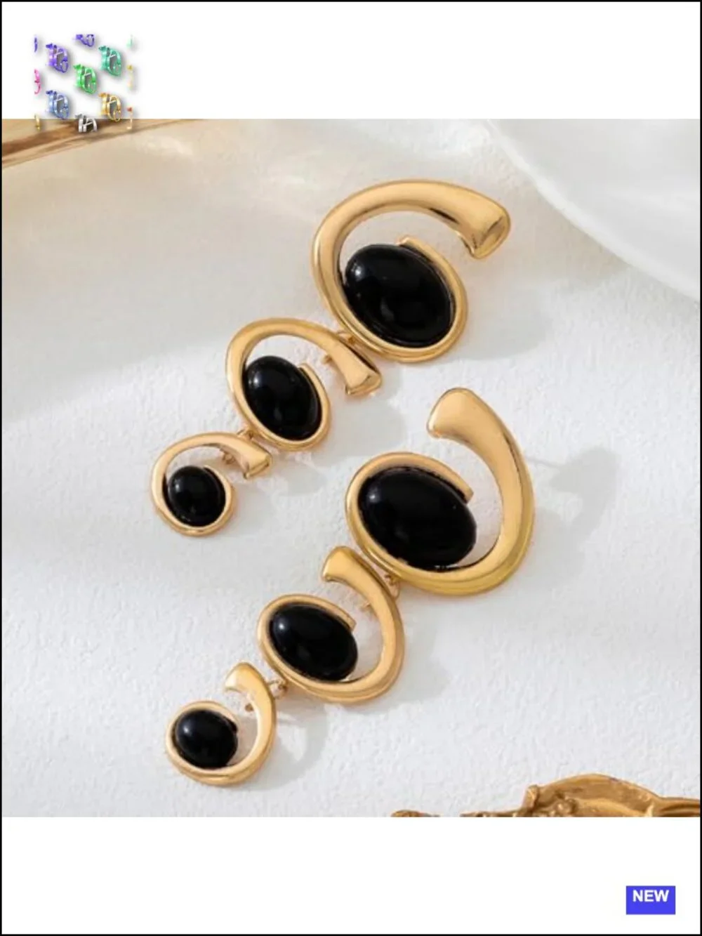 Chunky Swirl Geometric Dangle Earrings for Women